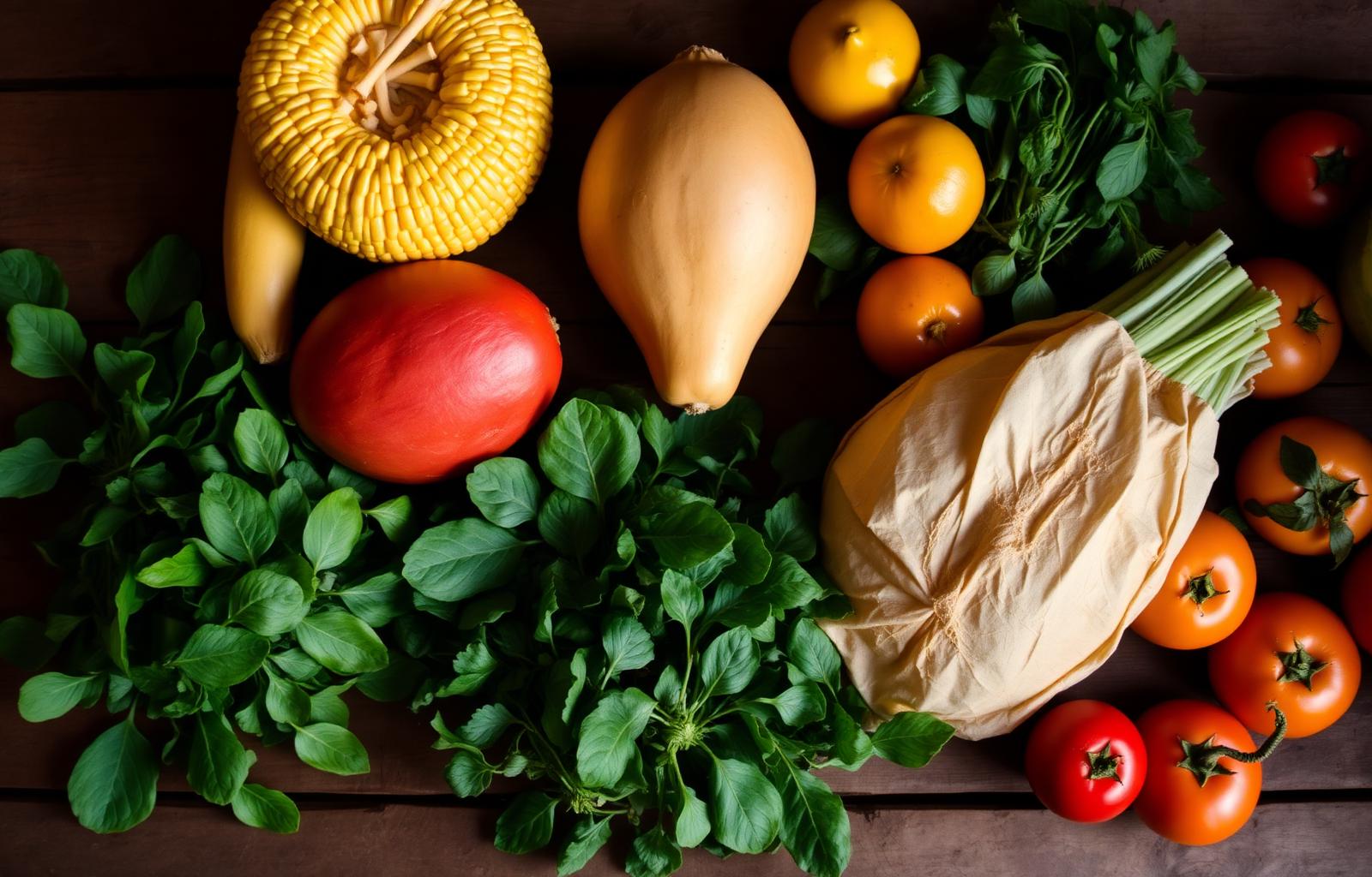 Fresh South African produce on a community table